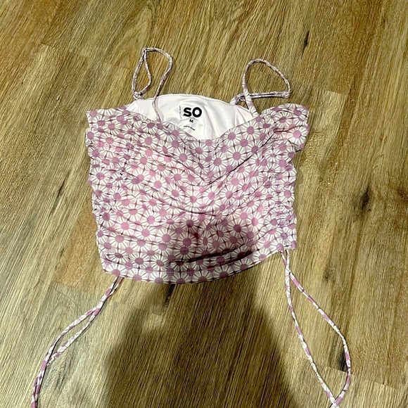 SO flower tank top spaghetti strap - Picture 1 of 3